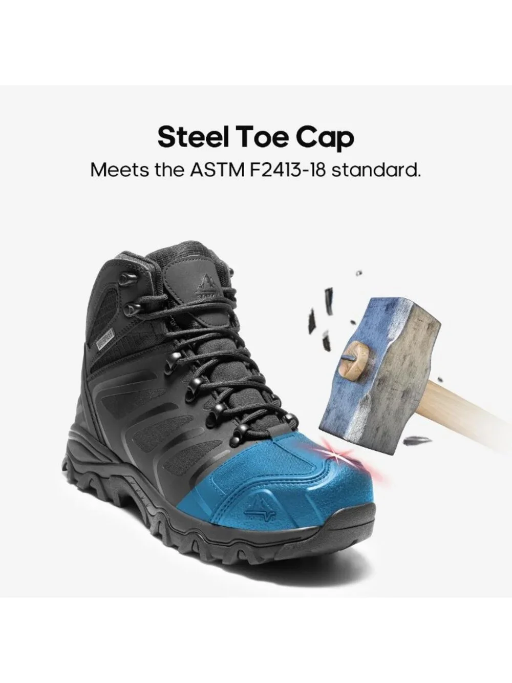 Waterproof Steel Toe Work Boots for Men | ASTM Safety, Slip-Resistant